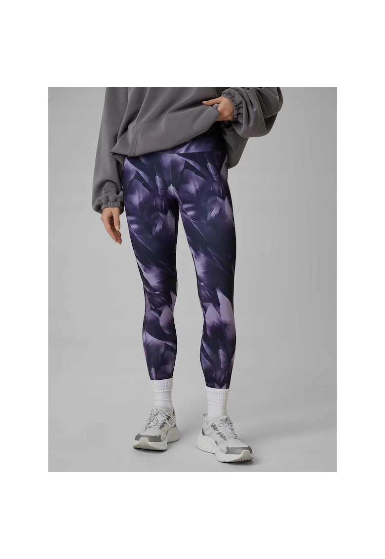 Pantaloni sport dama,  slim, multicolor, elemente reflectorizante