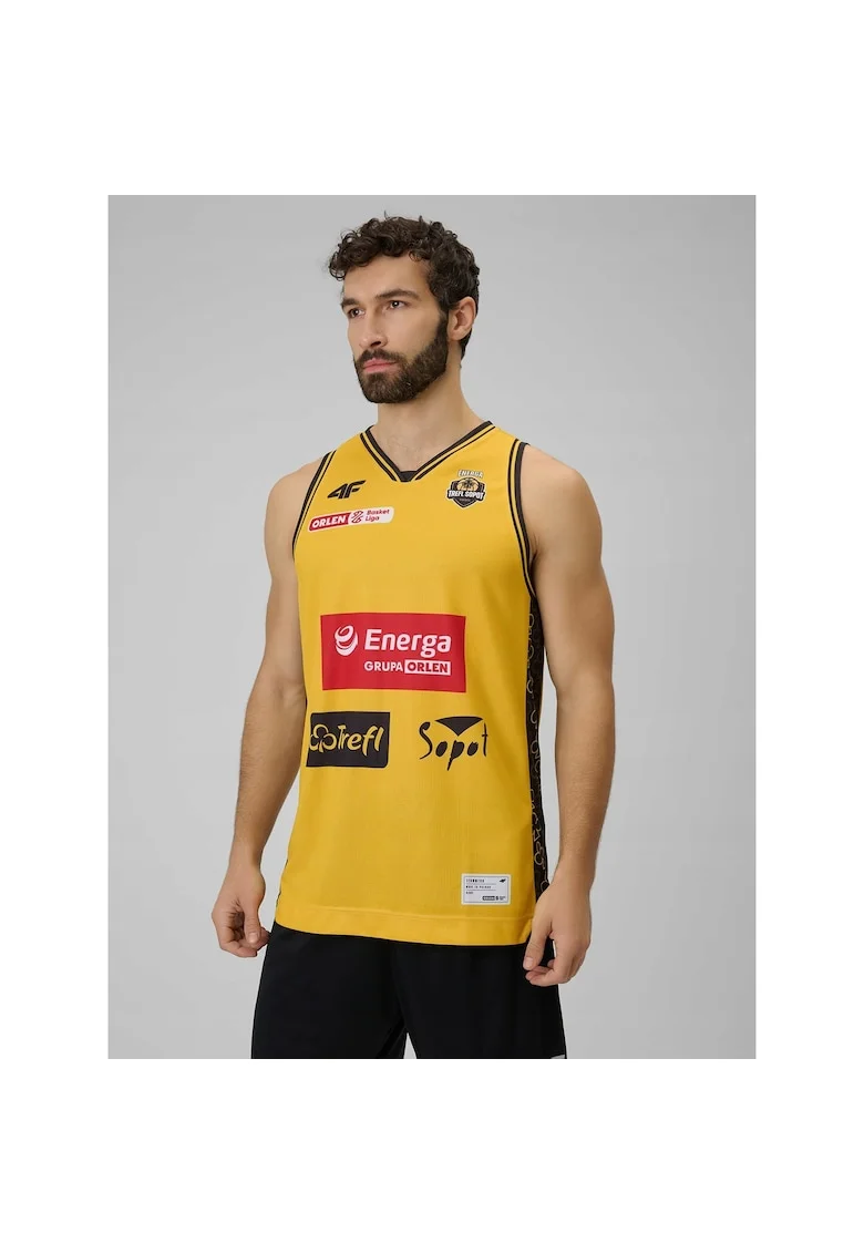 Maiou de baschet barbati  Trefl Sopot, galben, tehnologie 4FDry