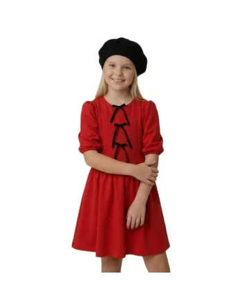 Bereta pentru fetite  stil elegant, marime universala 51-56 cm, negru