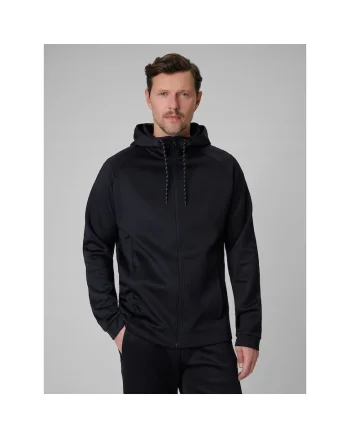 Hanorac sport barbati  negru, uscare rapida, cu gluga