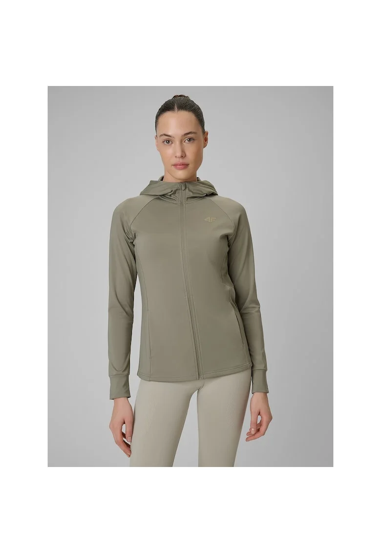 Bluza sport dama  antrenament, verde masliniu, uscare rapida