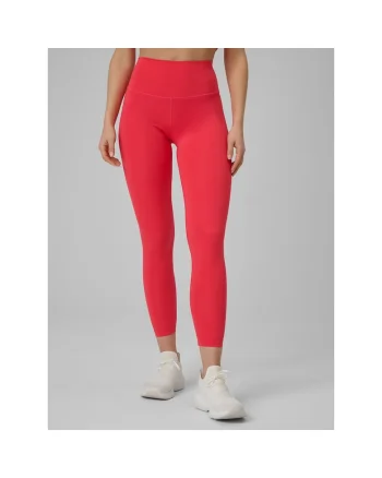Pantaloni sport dama,  colanti rosii, uscare rapida, talie inalta