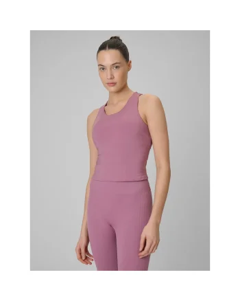 Maiou sport dama,  crop-top antrenament, roz, uscare rapida, slim