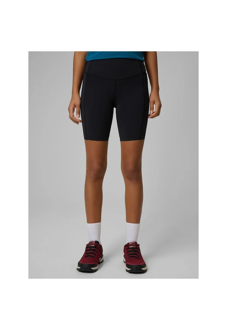 Colanti trekking dama  negru, tehnologie 4F Dry, talie inalta, buzunare laterale