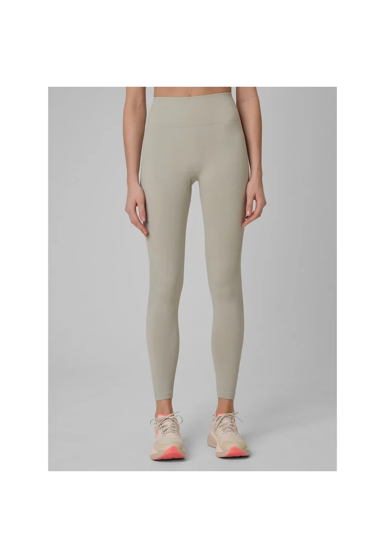 Colanti sport  bej, fara cusaturi, uscare rapida