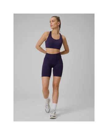 Pantaloni sport dama,  violeti, talie inalta, fara cusaturi,