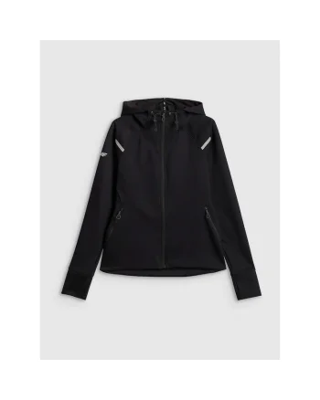 Hanorac sport dama,  slim, negru, cu gluga