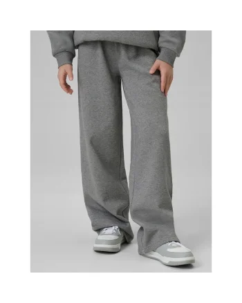 Pantaloni sport fete,  bumbac, gri