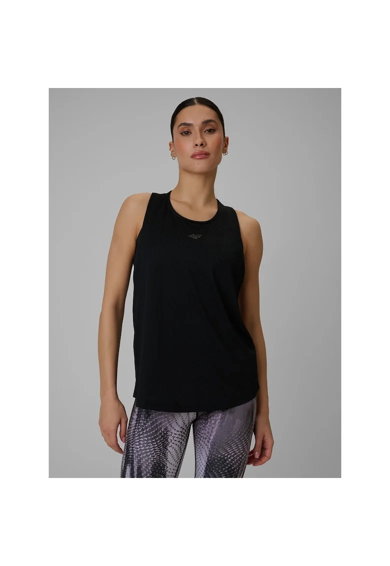 Maiou sportiv dama  negru, uscare rapida, tehnologie 4F Dry