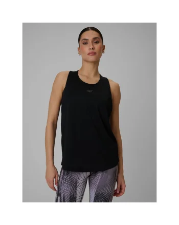 Maiou sportiv dama  negru, uscare rapida, tehnologie 4F Dry