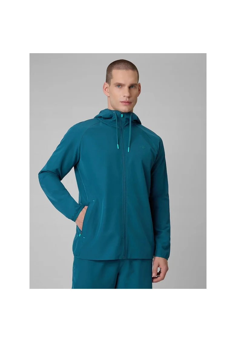Hanorac sport barbati  bleumarin, cu gluga, uscare rapida, 4Way Stretch, bumbac,