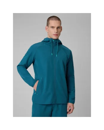 Hanorac sport barbati  bleumarin, cu gluga, uscare rapida, 4Way Stretch, bumbac,