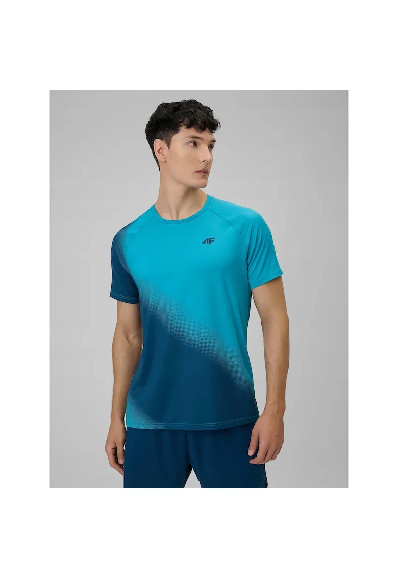 Tricou de antrenament  regular, uscare rapida, turcoaz, barbati