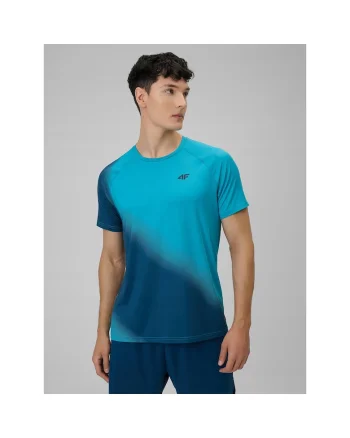 Tricou de antrenament  regular, uscare rapida, turcoaz, barbati