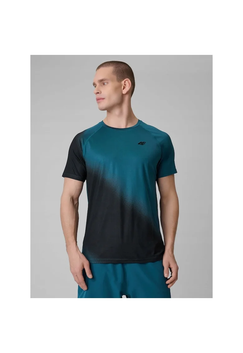 Tricou sport barbati  uscare rapida, bleumarin/negru