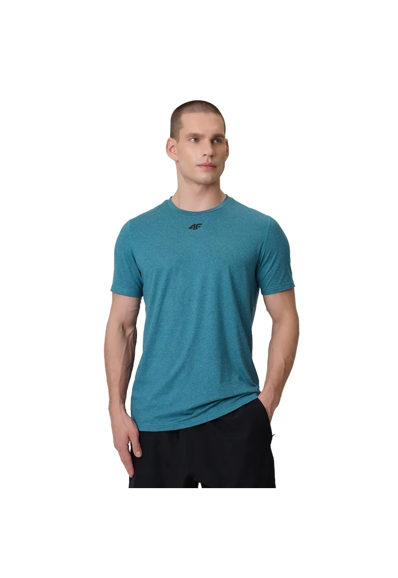 Tricou sport  bleumarin regular, uscare rapida, material sintetic, pentru antrenament