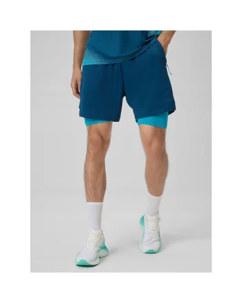 Pantaloni scurti sport barbati,  poliester, turcoaz
