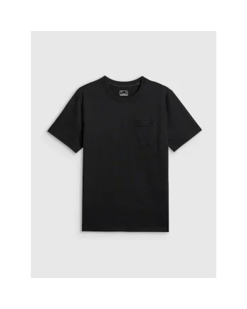 Tricou sport barbat,  regular, cu buzunar, negru, bumbac