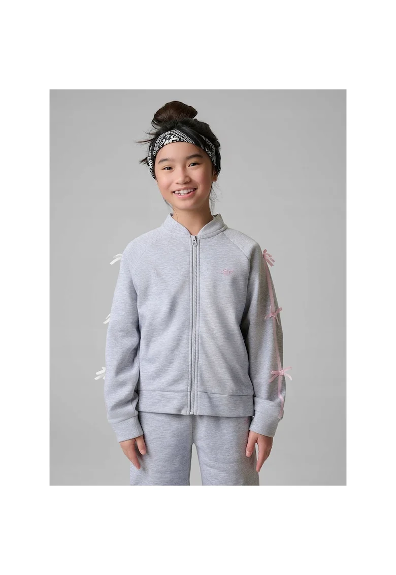 Hanorac trening fete,  tricot, gri