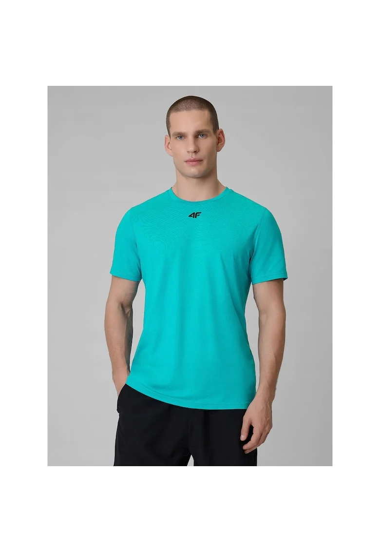 Tricou sport barbati,  uscare rapida, sintetic, turcoaz