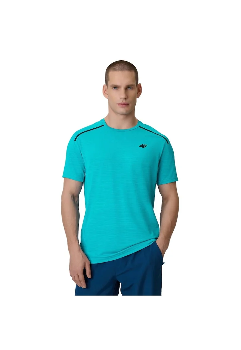 Tricou de antrenament  turcoaz, uscare rapida, material texturat, pentru barbati