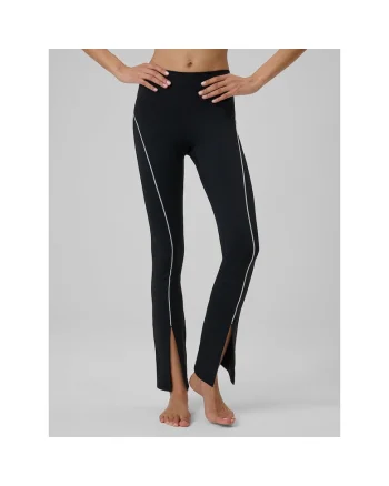 Pantaloni sport dama,  colanti negri, uscare rapida, talie inalta