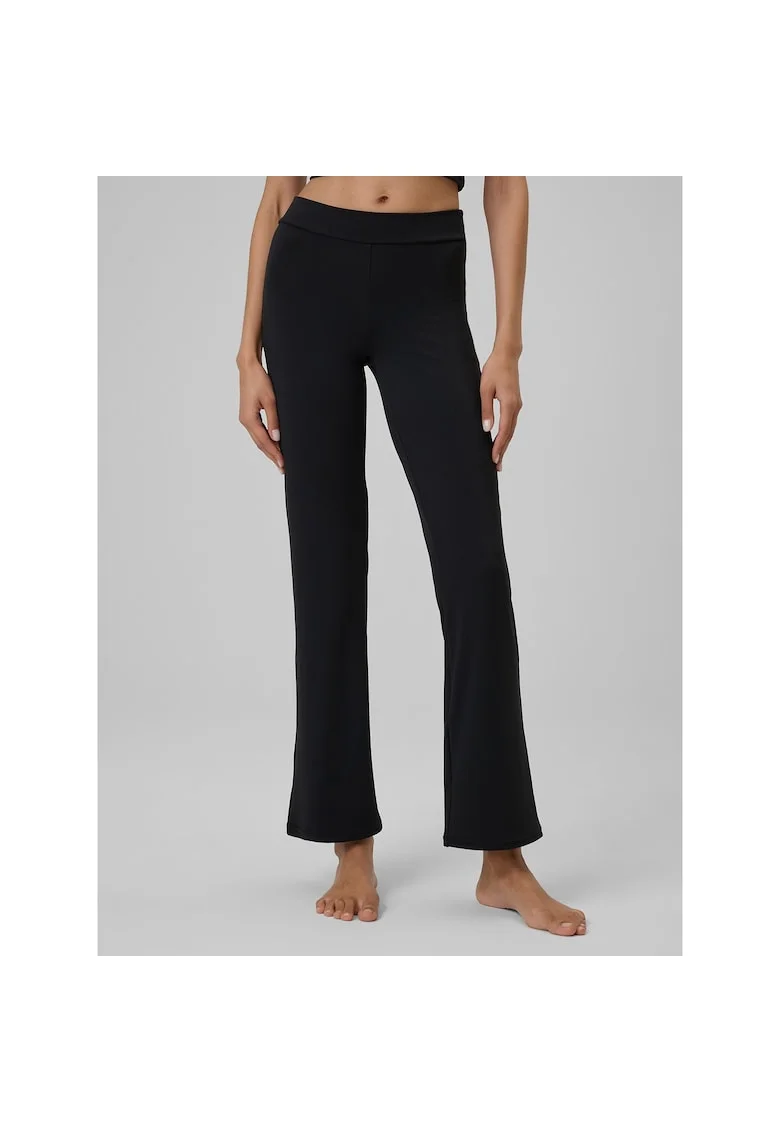 Pantaloni sport dama,  yoga, uscare rapida, negru, talie inalta