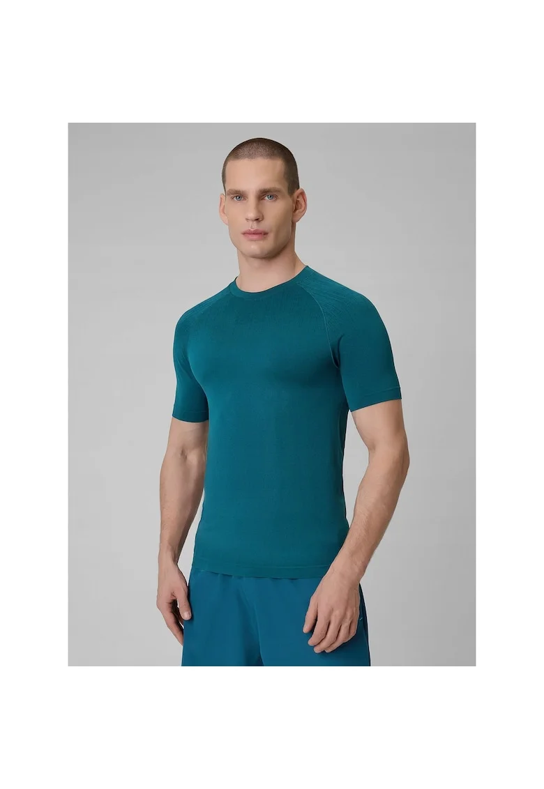Tricou sport barbati  uscare rapida, fara cusaturi, albastru,