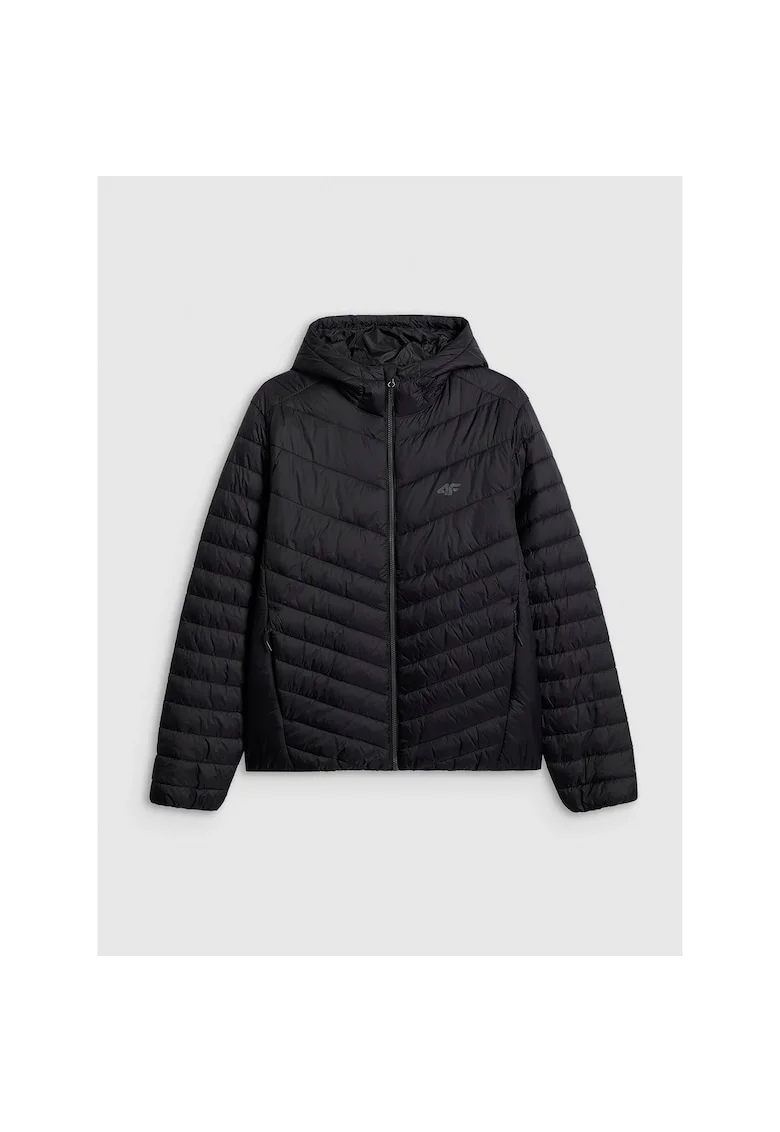 Jacheta sport barbati  neagra, hidrofoba, material reciclat