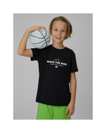 Tricou sport baieti,  negru, uscare rapida