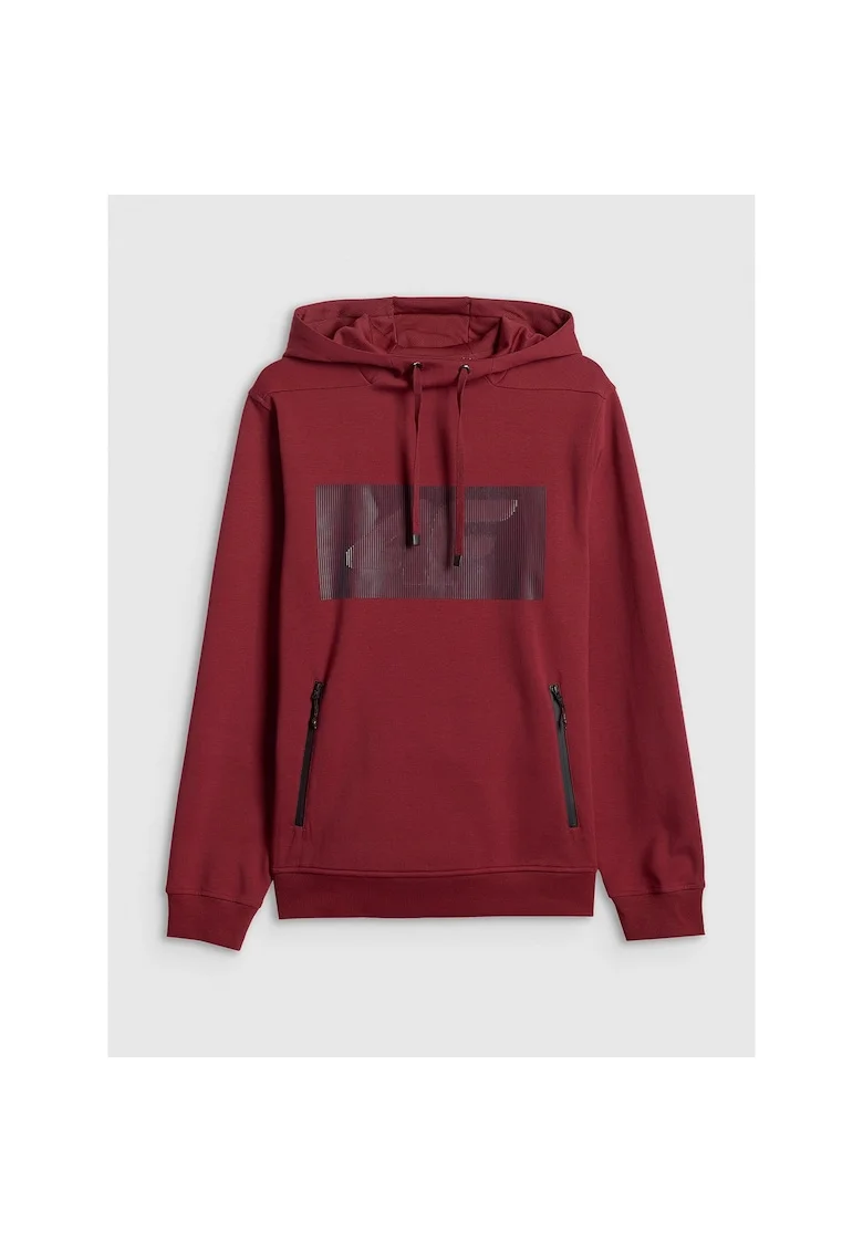 Hanorac sport  rosu, gluga, material usor, pentru barbati