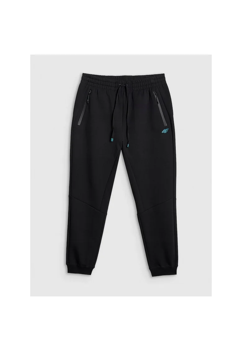 Pantaloni sport barbati,  din poliester, negru