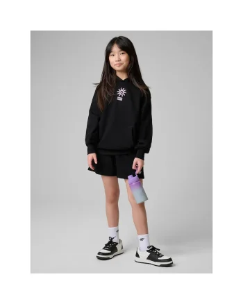 Pantaloni sport  pentru fete, negru, bumbac