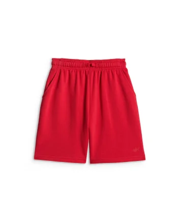 Pantaloni scurti sport  pentru baieti, rosu, bumbac, cu buzunare