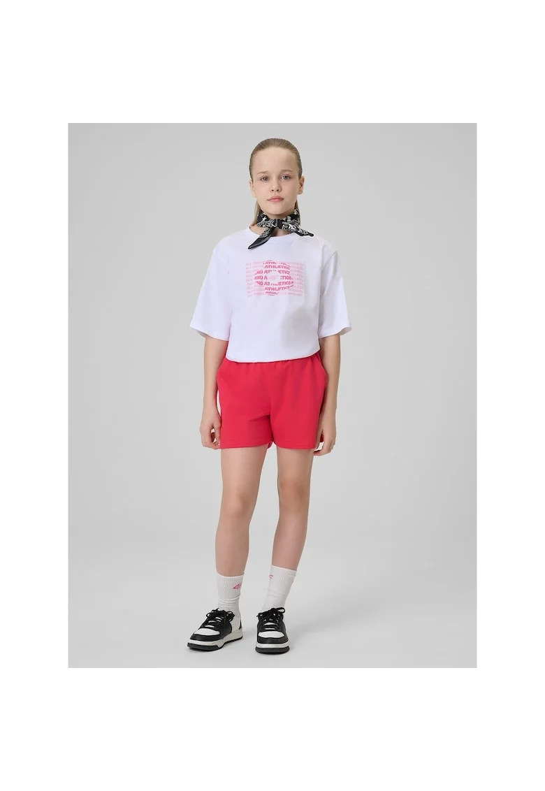 Pantaloni sport copii,  bumbac, roz, pentru fete