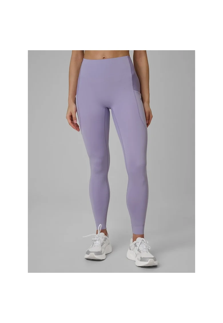 Pantaloni sport dama,  colanti slim, uscare rapida, violet, pentru fitness
