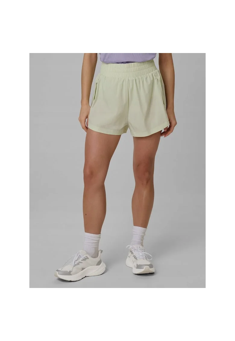 Pantaloni sport dama,  scurti 2 in 1, uscare rapida, verde, pentru antrenament
