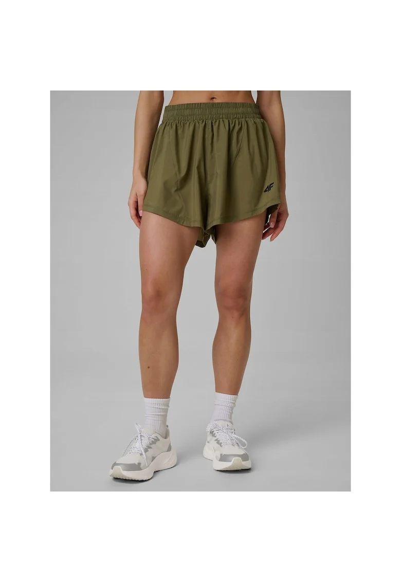 Pantaloni sport dama  regular, uscare rapida, masliniu, pentru antrenament