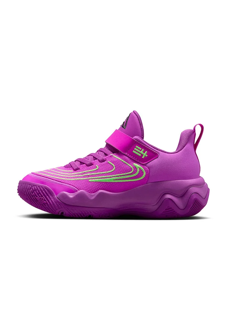 Pantofi sport Giannis Immortality 4 pentru baschet, Albastru lavanda/Verde lime
