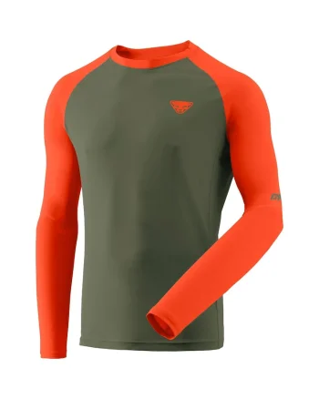 Bluza alergare barbati  Alpine Pro, Portocaliu/Kaki