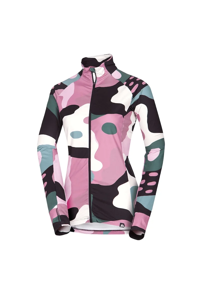 Women's ski technical sweater with all-over print JAMIYA