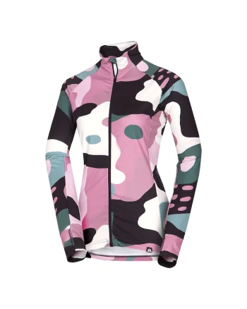 Women's ski technical sweater with all-over print JAMIYA