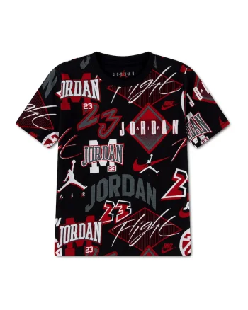 Tricou cu imprimeu logo, pentru baschet JDB MJ Dynasty Aop, Rosu/Negru/Alb optic