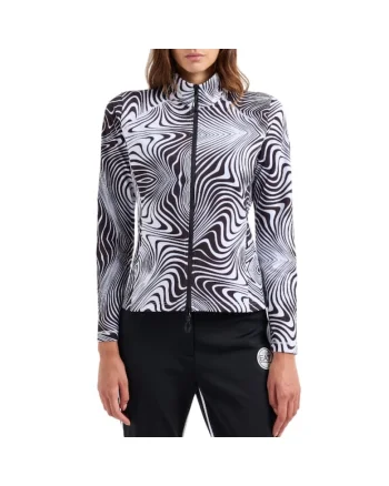 Fleece dama EA7, Alb/Negru
