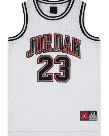 Top cu aplicatie logo, pentru baschet Jordan 23, Rosu/Negru stins/Alb optic