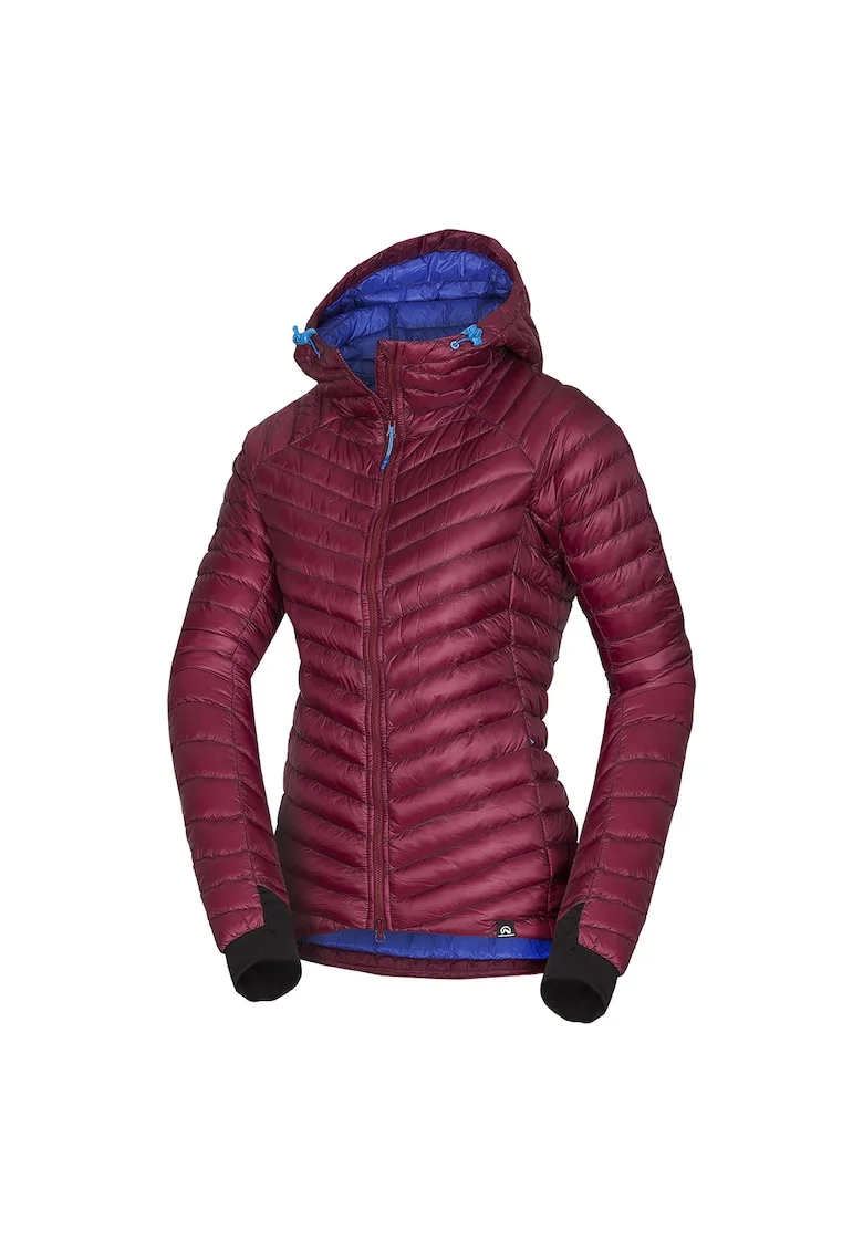 Jacheta dama trekking cu izolatie Primaloft® InsulationDown Blend Beskydy, Rosu cireasa