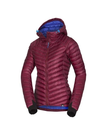 Jacheta dama trekking cu izolatie Primaloft® InsulationDown Blend Beskydy, Rosu cireasa