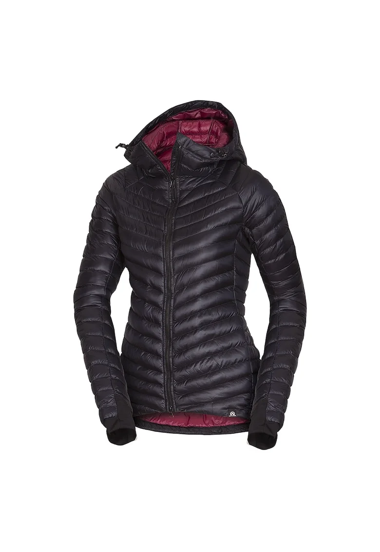 Jacheta dama trekking cu izolatie Primaloft® InsulationDown Blend Beskydy, Negru