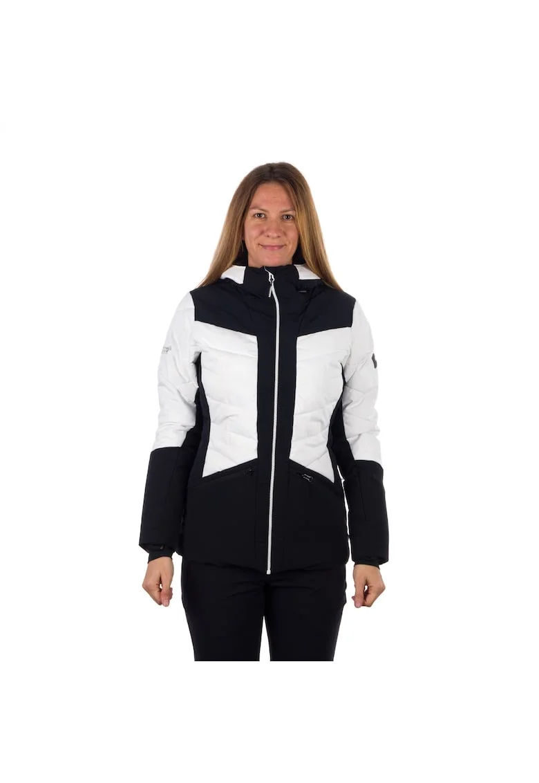 Geaca dama de schi alpin cu izolatie 10K/10K Joselyn, Alb/Negru