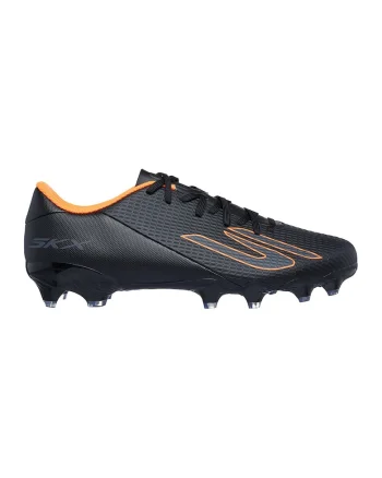 Pantofi low-cut cu crampoane pentru fotbal SKX_2 Academy, Negru/Portocaliu mandarina
